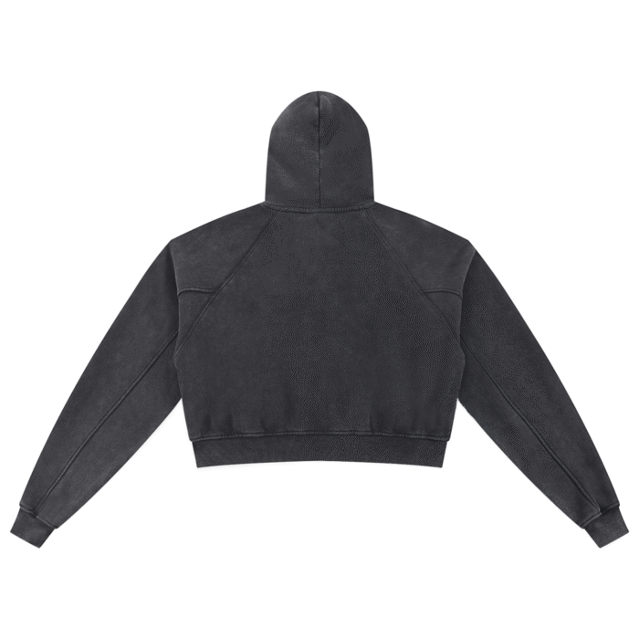 'Snowfall' Cropped Hoodie - Image 2